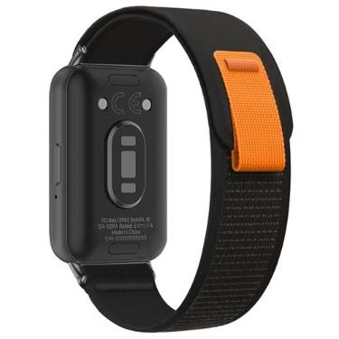 Imagem de Oanux Pulseira de reposição esportiva de nylon compatível com Samsung Galaxy Fit 3, esportiva, ajustável, respirável, para Galaxy Fit 3, SM-R390, mulheres e homens