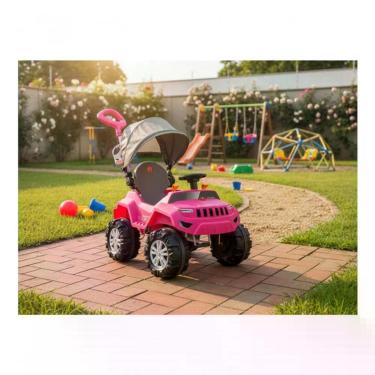 Imagem de Superjipe Bandeirante com Função Passeio e Pedal Assento Reclinável em 3 Posições Capota Articulável Rosa