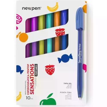 Imagem de Caneta Esferografica Sensations 10 Cores Perfumadas Estojo - Newpen