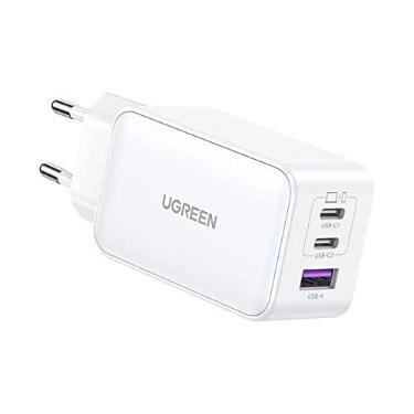Imagem de QCYDOBRASIL Carregador de Parede 65W Portas 2 USB A + 1 Porta USB Tipo C Compatível com MacBook iPhone Samsung Xiaomi Laptops e Mais