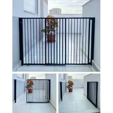 Imagem de Portão de Segurança para Criança e Pet Altura 80cm x Largura 70 a 125c