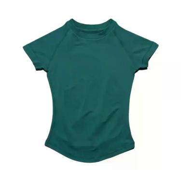 Imagem de Camiseta Esportiva Feminina Respirável E Elástica Com Gola Redonda E M