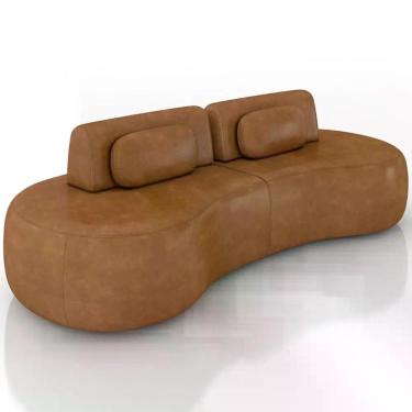 Imagem de Sofá 4 Lugares Orgânico Para Sala Living 280cm Vasti M03 material sint