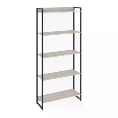 Imagem de Estante Dynamica 80x30x187cm Com 05 Prateleiras Snow / Est.preta