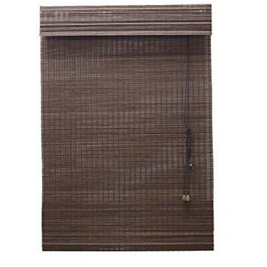 Imagem de Persiana Bambu Romana Tabaco 100 (L) X 220 (A) cm Cortina Madeira C/Bandô 1,00 x 2,20 Marrom Escuro