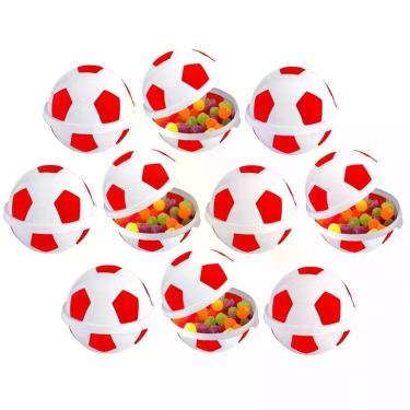 Imagem de 14 Pote Mix Bola de Futebol Vermelho Flamengo Tricolor Lembrancinha p/