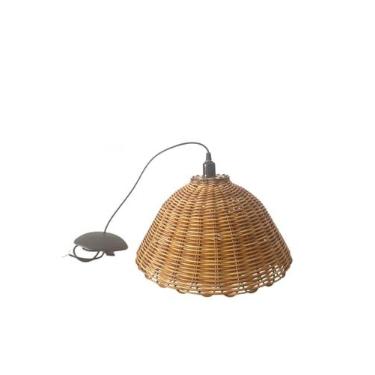 Imagem de Genérico Lustre Pendente Rústico Artesanal, Madeira Marrom, 30x10x25 cm, Iluminação Residencial Interior, Base E26, Redondo, Estilo Rústico (BANANA A PENDENTE PRETO)