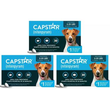 Imagem de Capstar Tratamento contra Pulgas 0,9-11,3 kg  6 Doses (3 Pacotes)