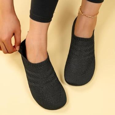 Imagem de Pantufas unissex leves e antiderrapantes para casa, meias de ioga, sapatos descalços para casa, Lcs1344 Preto, 13 Women/11.5 Men