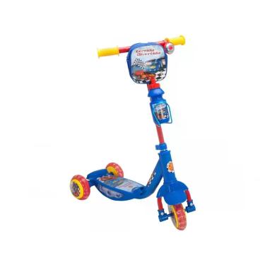 Imagem de Patinete 3 Rodas Corrida Divertida com Mochila - Garrafinha Dm Toys