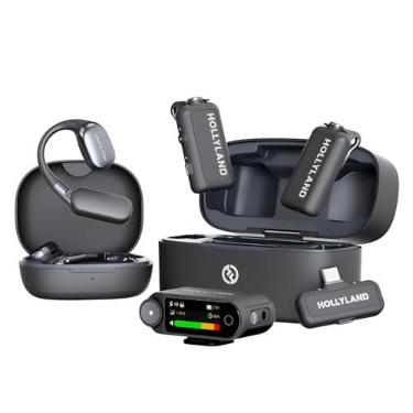 Imagem de Hollyland LARK MAX 2 Ultimate Combo, Microfone Sem Fio, Cancelamento de Ruído com IA, Monitoramento de Áudio Sem Fio, Áudio com Cadeia Completa de 32 Bits, Microfone para Câmera, iPhone, Android