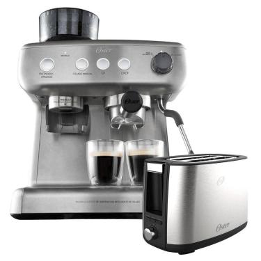 Imagem de Kit Cafeteira Espresso Xpert E Torradeira Inox Oster 110V, 110V