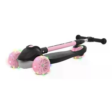 Imagem de Patinete Infantil Bandeirante Skatenet Led Pro Dobrável Rosa Rosa-clar