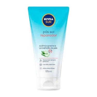 Imagem de NIVEA SUN Pós Sol Reparador 175ml, Acalma e Previne Vermelhidão, Alívio Imediato, Textura em Gel, Bio Aloe Vera, Cuidado Corporal Pós-Sol