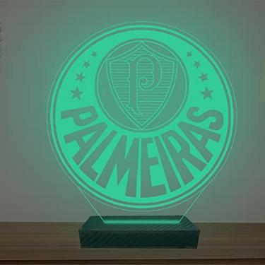 Imagem de Luminária Led 3d Time Palmeiras Futebol Abajur Luxo