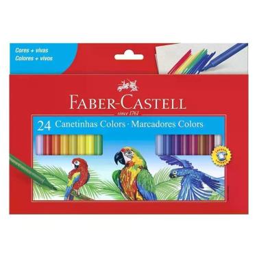 Imagem de Canetinha Hidrográfica Colors 150124czf 24 Cores - Faber Castell