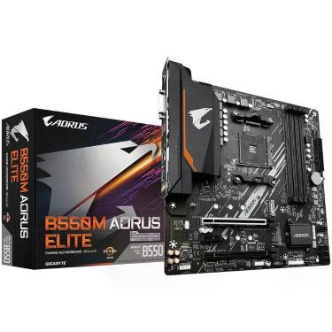 Imagem de Placa Mae Gigabyte B550M Aorus Elite PCIe 4.0/3.0 M.2 Duplos