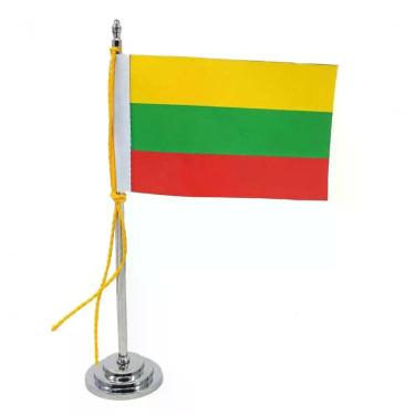 Imagem de Mini Bandeira De Mesa Lituânia 15 Cm Poliéster