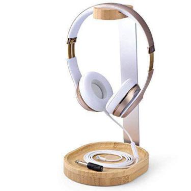 Imagem de Avantree Suporte universal de madeira e alumínio para fone de ouvido c
