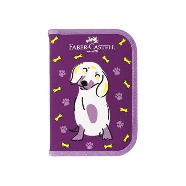 Imagem de Estojo Escolar Faber-Castell Completo Coleção Pets - Cachorro | Estojo completo para as aulas