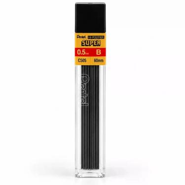 Imagem de Grafite Pentel Hi-Polymer Super 0,5mm H 2H 4H B 2B 3B 12 Unidades Lapi