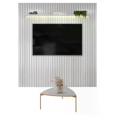Imagem de Painel Para TV Trento 223 Ripado Bali LED com Mesa de centro Lina-Dj M
