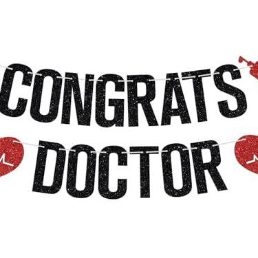 Imagem de Congrats Doctor Banner, Future Doctor, Congrats Grad White Coat, 2026 Medical College DR Degree Graduation Party Decorations Supplies