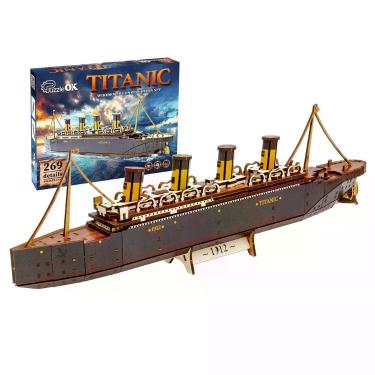 Imagem de Kit 3D ALEXES  Modelo de Navio Titanic DIY para Adultos