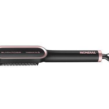 Imagem de Escova Alisadora Mondial Black Rose, Preto/Rose, Bivolt