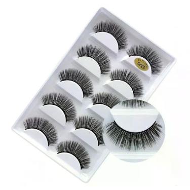 Imagem de Cílios Postiços 3d Volumosos Cartela Com 5 Pares - Expresso, Preto, G8