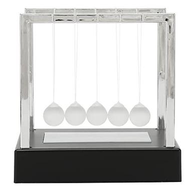 Imagem de Bola de equilíbrio de berço de newton luminosa led bola balançando física ciência bolas de pêndulo mesa para escritório de física professor decorações presente