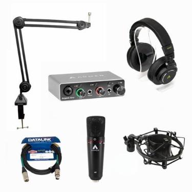 Imagem de Kit Home Studio Armer Sunset Sound com Mic A87 + Fone SH550