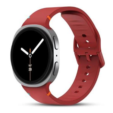 Imagem de Mobad Pulseira de silicone sem lacunas para Samsung Galaxy Watch 8 e Classic (40/44/46 mm), pulseira esportiva macia e respirável para homens e mulheres, substituição à prova de suor para treino