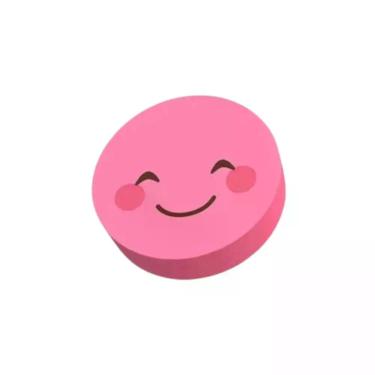 Imagem de Borracha Mercur Sentimentos com Formato Oval para Correções Precisas e Mensagens Positivas Unidade Rosa