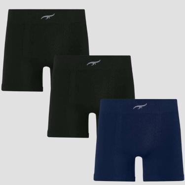 Imagem de Kit 3 Cuecas Boxer Zee Rucci Modal e Poliamida Conforto, 2 preto, 1 ma