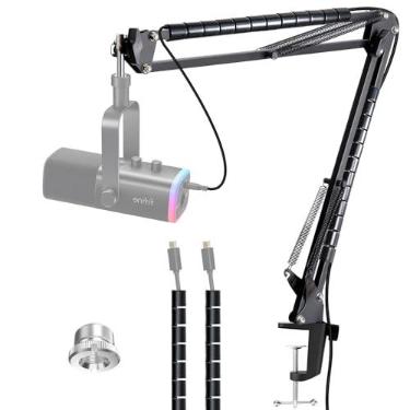 Imagem de YOUSHARES Braço de Lança Compatível com Microfone Dinâmico Fifine (Am8), Braço de Microfone para Fifne Xlr/Usb Gaming Podcast Gravação Pc Mic, Suporte de Microfone de Tesoura Ajustável