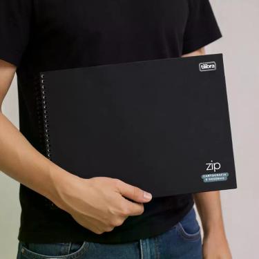 Imagem de Caderno Cartografia e Desenho Zip 80 folhas Preto - Tilibra