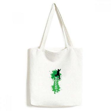 Imagem de Bolsa de compras casual com texto de futebol americano, bolsa de compras