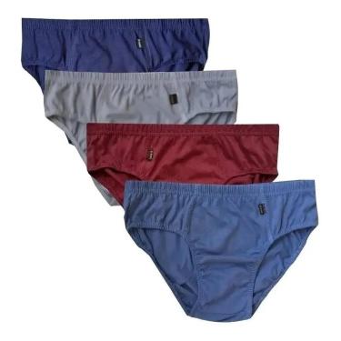 Imagem de kit com 12 cueca 100% extra grande slip adulto SDS, Sortida, G1