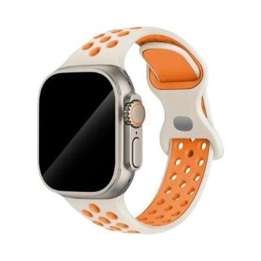 Imagem de Pulseira De Borracha Colorida Para Apple Watch Band 44mm 45mm 46mm 49m