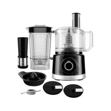 Imagem de Multiprocessador de Alimentos Philco Turbo 5 em 1 PMP1500P com 2 Velocidades 1000 W - Preto Preto / 110