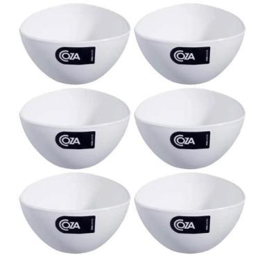 Imagem de Kit 6 Cremeiras 250ml Branca Cumbuca Tigela Plástica Petisco - Coza