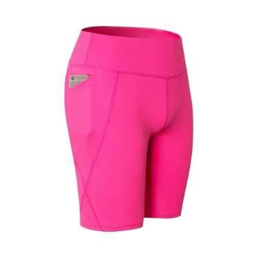 Imagem de Shorts De Compressão Femininos Azuis Para Academia E Yoga 2023 - Slim,