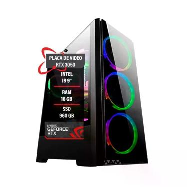Imagem de Pc Gamer Intel I9 9 Rtx 3050 8Gb Memória 16Gb Ram Ssd 960Gb - Tech Fus