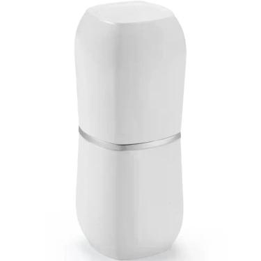 Imagem de Porta Escova de Dente Arthi Conceito para Organização de Acessórios de Higiene com Tampa Plástico Branco 8,5X8,5X20,5CM