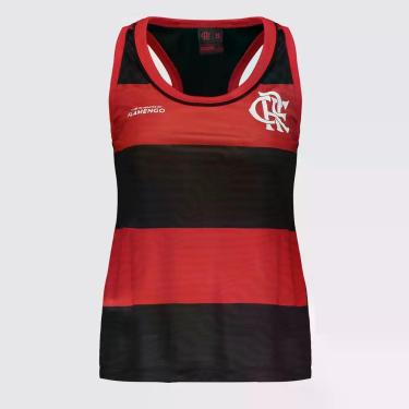 Imagem de Regata Flamengo Presença Feminina Vermelha e Preta - Braziline, GG