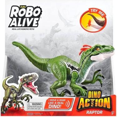 Imagem de Boneco Dinossauro Raptor Robo Alive Dino Action Candide