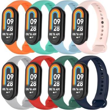 Imagem de Kit 8 Pulseiras Extras para Xiaomi Mi band 8, Acessórios para Xiaomi mi band 8
