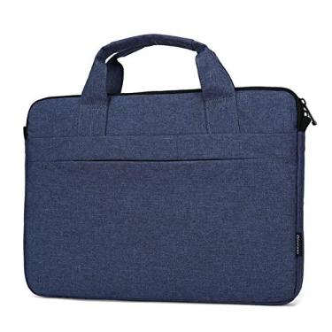 Imagem de Elonglin Maleta para Laptop Adulto Unissex Bolsa Protetora de 13-15,6 "Ipad Bolsa para Notebook à Prova d'água com Alça de Ombro Ajustável Azul Marinho 13 polegadas