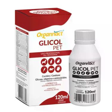 Imagem de Suplemento Glicol Pet para Cães e Gatos com 120 ml - Organnact, 120ml